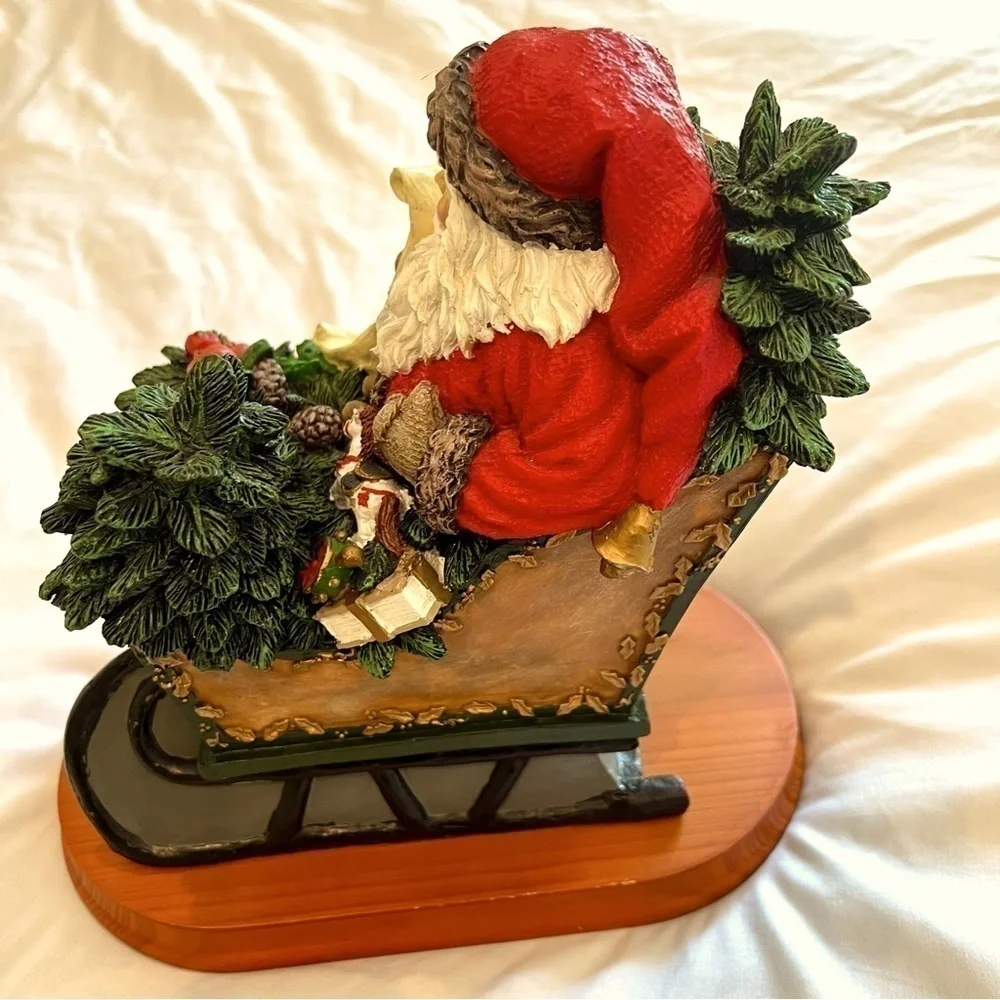 Lynn Haney Collection Through The Years Vintage Santa Sleigh Figures 1991